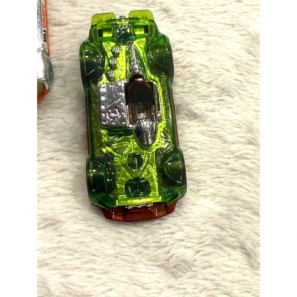 Hot‎ Wheels HW Space Fueler Chrome & Monteracer Translucent Green Diecast Lot